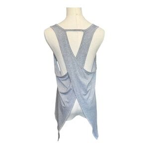EUC Athleta essence tie-back tank – light heather gray, size M